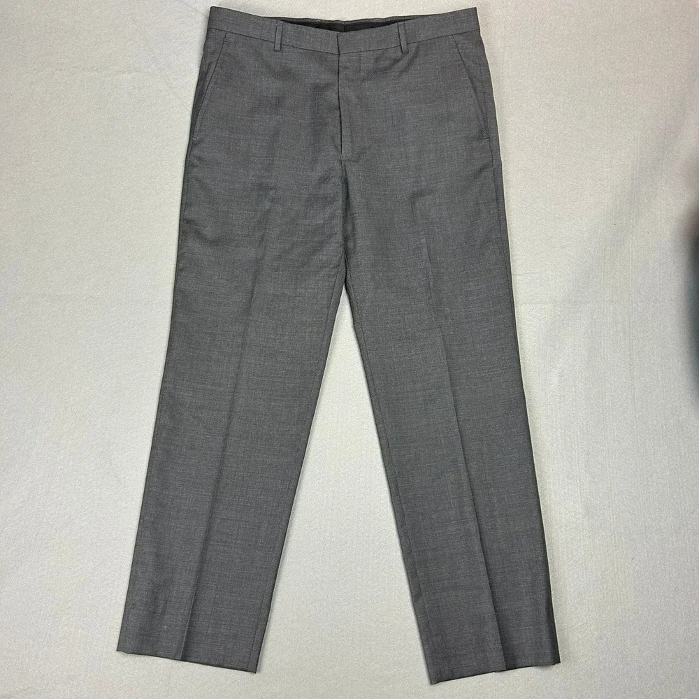 Jos. A. Bank Traveler Slim Fit Wool Dress Pants Mens 35 Regular Grey